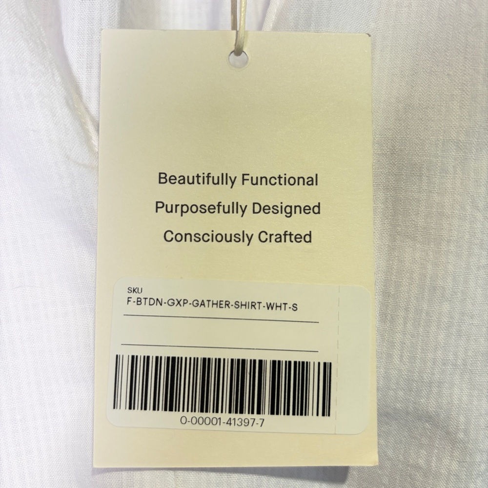 Everlane The Gauze Gathered Top in White, Size S NWT - Picture 12 of 16